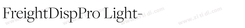 FreightDispPro Light字体转换